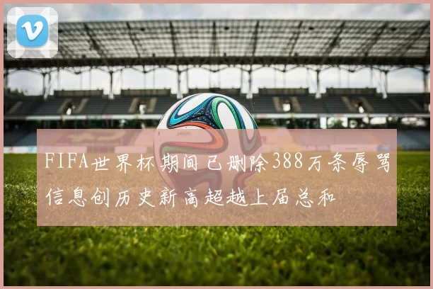 FIFA世界杯期间已删除388万条辱骂信息创历史新高超越上届总和