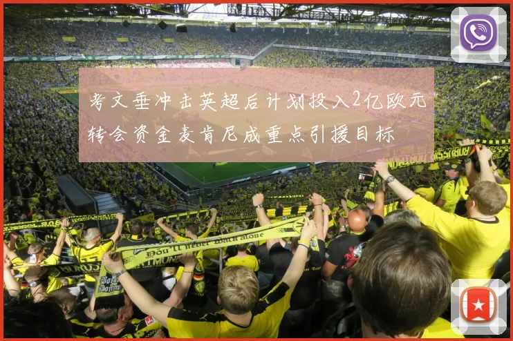 考文垂冲击英超后计划投入2亿欧元转会资金麦肯尼成重点引援目标